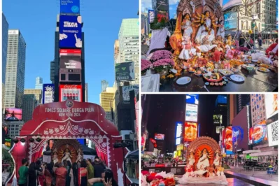 Historic Durga Puja Celebration Lights Up Times Square