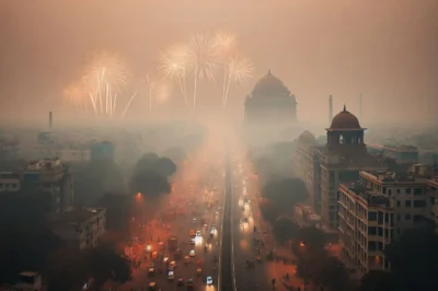 Delhi Suffers Thick Smog as Air Quality Deteriorates; Firecracker Ban Ignored